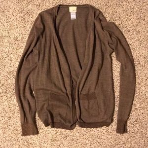 Brown cardigan sweater